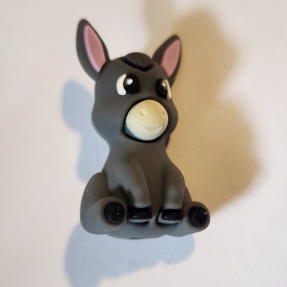 Donkey‎ Focal Bead Beaded Pen Silicone Badge Clip Charm Keychain Animal